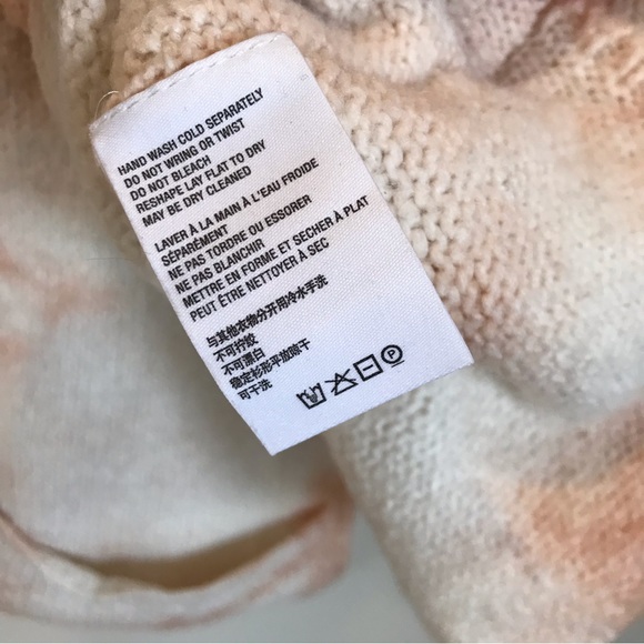 Anthropologie cream and pink oversized sweater - Picture 7 of 9